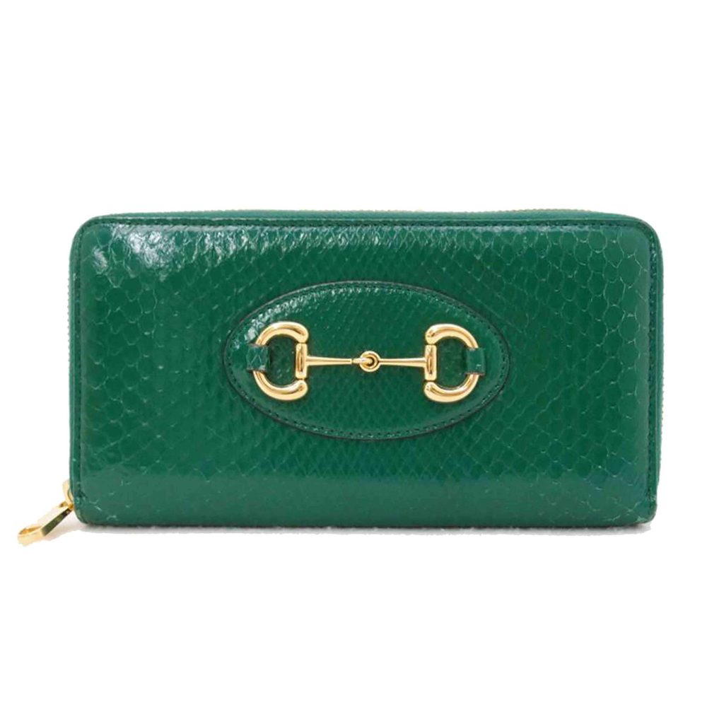Gucci Python Horsebit Long Wallet Green - image 1